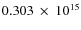 $ 0.303~\times~10^{15} $