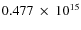 $ 0.477~\times~10^{15} $