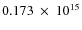 $ 0.173~\times~10^{15} $