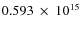 $ 0.593~\times~10^{15} $
