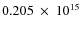 $ 0.205~\times~10^{15} $