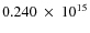 $ 0.240~\times~10^{15} $