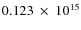 $ 0.123~\times~10^{15} $
