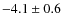 $-4.1\pm0.6 $
