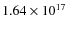 $1.64 \times 10^{17}$