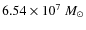 $6.54\times10^{7}~M_{\odot}$