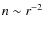 $n \sim r^{-2}$