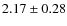 $2.17 \pm 0.28$