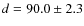 $d=90.0\pm2.3$