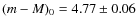 $(m-M)_0=4.77\pm0.06$