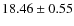 $18.46\pm0.55$