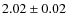 $2.02\pm0.02$