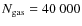 $N_{\rm gas} = 40~000$