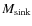 $M_{\rm sink}$