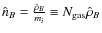 $\hat{n}_{B}=\frac{\hat{\rho}_{B}}{m_{i}} \equiv N_{\rm gas}\hat{\rho}_{B}$