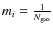 $m_{i}=\frac{1}{N_{\rm gas}}$