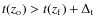 $t(z_{\rm o})>t(z_{\rm f})+\Delta _{\rm t} $