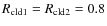 $R_{\rm cld1} = R_{\rm cld2} = 0.8$