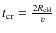 $t_{\rm cr} = \frac{2R_{\rm cld}}{v}$