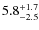 $5.8^{\rm +1.7}_{-2.5}$