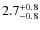 $2.7^{\rm +0.8}_{-0.8}$