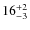 $16^{\rm +2}_{-3}$