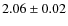 $2.06\pm0.02$