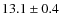 $13.1\pm0.4$