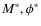 $M^{*},\phi^{*}$