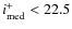 $i^+_{\rm med}<22.5$