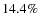 $14.4\%$