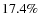 $17.4\%$
