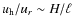 $u_{\rm h}/u_r \sim H/\ell$
