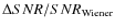 $ \Delta SNR /SNR_{\rm Wiener}$
