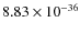 $8.83 \times 10^{-36}$