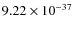$9.22 \times 10^{-37}$