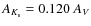 $A_{K_{\rm s}} = 0.120~A_V$