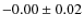 $-0.00 \pm 0.02$