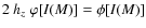 $2~h_z~\varphi[I(M)]=\phi[I(M)]$