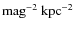 ${\rm mag}^{-2}~{\rm kpc}^{-2}$