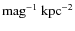 ${\rm mag}^{-1}~{\rm kpc}^{-2}$