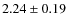 $ 2.24 \pm 0.19$