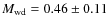 $M_{\rm wd}=0.46\pm0.11$