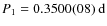 $P_1 = 0.3500(08)~{\rm d}$