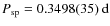 $P_{\rm sp} = 0.3498(35)~{\rm d}$