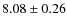 $8.08\pm0.26$