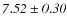 $\it {7.52\pm0.30}$
