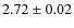 $2.72\pm0.02$