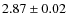$2.87\pm0.02$