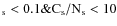 $_{\rm s}<0.1 \& {\rm C}_{\rm s}/{\rm N}_{\rm s}<10$